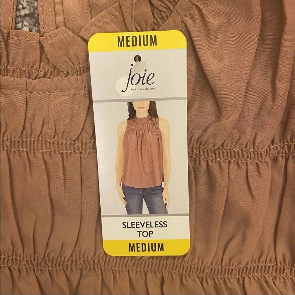 JOIE Limited Edition Womens Sleeveless Top Ruffled Neck Size M - Medium NWT $198 - Picture 12 of 16